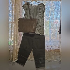 Elegant Black Women's Straight Leg Trousers